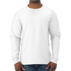 Custom <b>White</b> Color Long Sleeve <b>Shirt</b> Men's 100% Cotton Tshirt Luxury Quality O-neck <b>Blank</b> Streetwear Oversize <b>Shirt</b> - Product Image 1