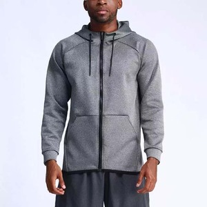 Bas quantité minimale de commande haute qualité Logo personnalisé hommes sweats à capuche conception Unique votre propre coton personnalisé fermeture éclair homme sweats à capuche bases - Product Image 1