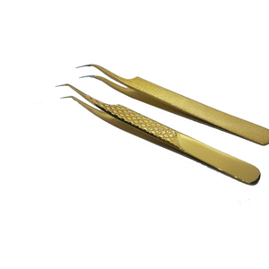 Meilleure vente faible quantité minimale de commande couleur rose Volume cils pince à épiler à la main pince à cils de précision avec pointes pointues ultra fines - Product Image 5