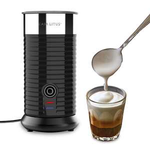 Mousseur à lait électrique automatique en acier inoxydable et plastique pour cappuccino, latte, chocolat chaud - Product Image 1