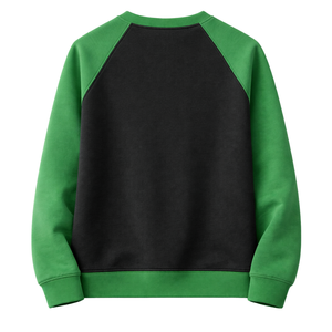 Sweat-shirt à manches raglan et col rond noir 08 Soror, sororité grecque, vêtements décontractés élégants pour femmes, rose et vert, sororité universitaire - Product Image 4