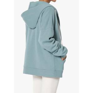 Womens Casual Drawstring Zip up <b>Long</b> <b>Hoodies</b> - Product Image 5