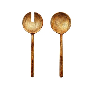 Juego de Servidor de Ensalada de Madera de Acacia de 2 Piezas, Personalizable, Duradero, Desechable, Resistente al Calor, Apto para Lavavajillas, Calidad Premium - Product Image 3