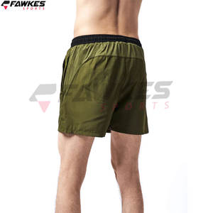 กางเกงขาสั้นผู้ชายสำหรับฤดูร้อนกางเกงกีฬาผ้าฝ้ายเอวยางยืดแบบผูกเชือกลำลองพร้อมโลโก้ตามสั่ง - Product Image 4