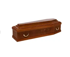 โลงศพไม้เนื้อแข็งที่เก็บศพแบบอิตาลีหรูหราโลงศพแบบผสมเตียงกล่องไม้สำหรับงานศพ