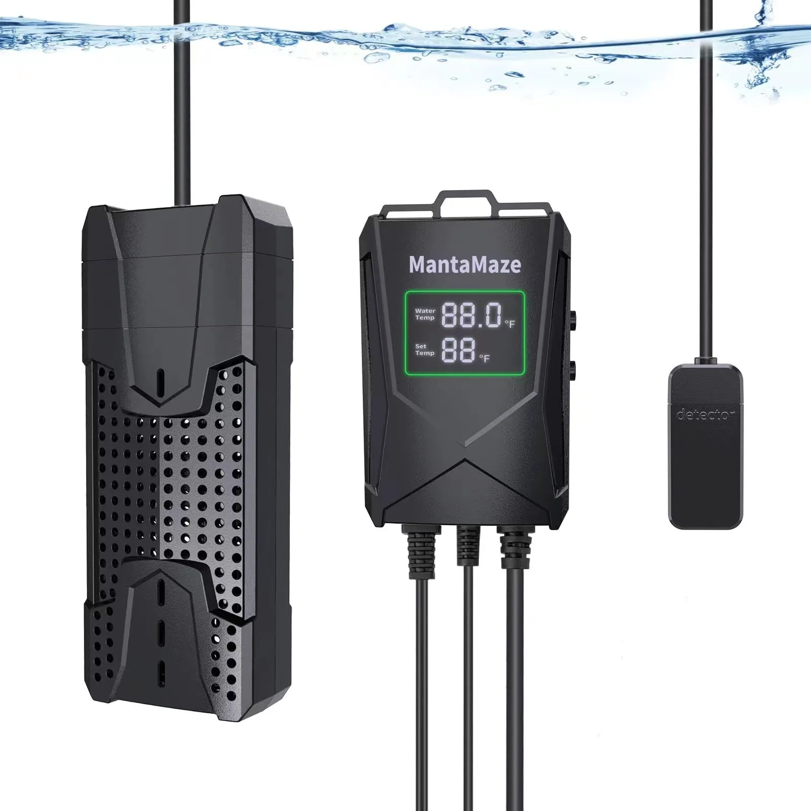 Высококачественный погружной нагреватель аквариума с цифровым светодиодным дисплеем для точного контроля температуры аквариумных аквариумов
