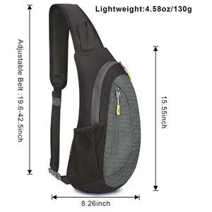 Bolso de Pecho para Hombre TRILACE INTERNATIONAL, Impermeable, de Nailon/Algodón/Neopreno, con Logotipo Personalizado en Relieve, Tejido de 340g, Estilo Bandolera - Product Image 2