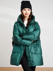 Premium femmes réversible hiver chaud doudoune haute qualité coupe-vent imperméable coton écologique col à capuche Direct - Product Image 3
