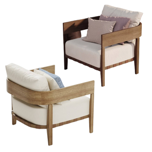 Sofá de Jardín Súper Cómodo de Una Plaza con Estructura de Madera, Estilo Moderno, Sillas de Jardín para Hotel, Fabricación en Indonesia - Product Image 6