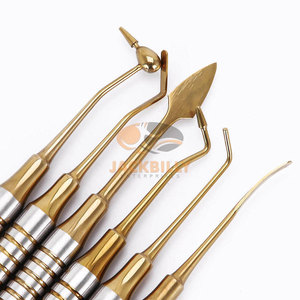 Kit de spatules de remplissage en résine composite dentaire avec revêtement en titane ou or, 6 pièces, ensemble d'instruments médicaux dentaires - Product Image 5