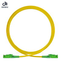 Kabel Patch Fiber DAMU E2000 2.0mm Singlemode 9/125 Simplex PVC OFNR LSZH Material, Keamanan dan Daya Tinggi