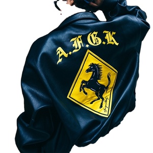 Veste Versity en cuir jaune noir personnalisée pour hommes, bombardier en vrac 4xl, vestes universitaires Letterman grande taille pour hommes - Product Image 6