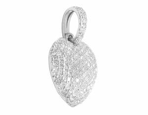 Le plus récent luxe glacé Bling Moissanite diamant clouté en argent 925 pendentifs et breloques en forme de coeur - Product Image 5