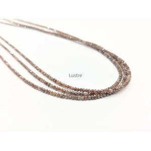 Collier de perles de diamant rouge naturel fantaisie, rare, avec perles facettées en forme de rondelle, accessoire luxueux Lustrein - Product Image 5