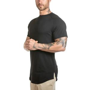 T-shirt de sport de musculation mince à la mode long respirant à manches courtes couleur unie pour l'été Fitness Training OEM - Product Image 6