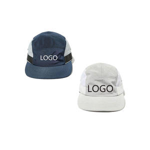 Street Style Shallow 5 Panel Nylon Brodé Cinq Panneaux Running Respirant Hat Mesh Quick Drying Camp Cap pour Usage Casual - Product Image 3