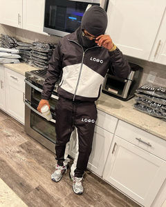 High Quality Winter Men's Breathable Outerwear Sets Oversized Custom Design <b>Tracksuits</b> Sporty Solid Pattern Digital Printed 100% - Product Image 2