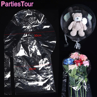 Ballons à bulles transparents en PVC de 30 pouces, col large de 20 cm, ballons Bobo à grande ouverture pour Halloween, Pâques, emballage de cadeaux, anniversaire