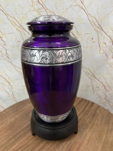 Urnas de cremación verde de aluminio de diseño clásico más vendidas para cenizas humanas Suministros funerarios del exportador indio - Product Image 4