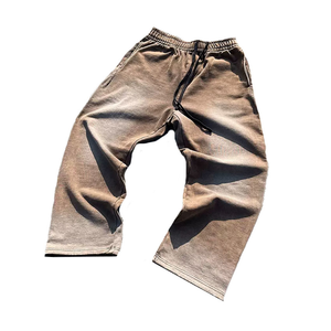 Finch luxe hommes français éponge jambe droite pantalons de survêtement concepteur personnalisé taille moyenne léger Style décontracté Logo personnalisé lavé - Product Image 5