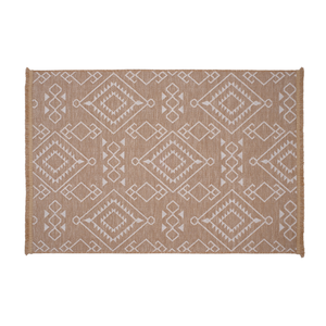 Tapis rayé en chenille grise tissé, lavable, 7 mm, polyester et coton, base antidérapante, Turquie, vente en gros, taille personnalisée, OEM, ODM, usine - Product Image 5