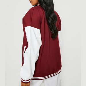 Chaqueta Varsity Deportiva y Elegante para Mujer 2024, Cuerpo de Algodón de Alta Calidad, Mangas de Piel de Oveja, Resistente al Viento, Ecológica, para Invierno - Product Image 2