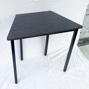 Mini Trapezoidal <b>Computer</b> <b>Desk</b> HBLG032 80x45x75cm Made of Rubber Wood with Square Iron Legs - Product Image 3
