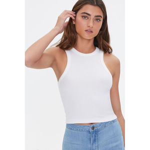 Camiseta sin mangas XS para gimnasio para mujer, logotipo personalizado, transpirable, Vintage, cuello en U, Chaleco de Yoga, Color sólido, Jersey deportivo para Fitness, ropa de punto - Product Image 1