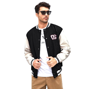 Vestes d'université brodées personnalisées à col montant style High Street pour hommes avec logo à l'avant - Product Image 5