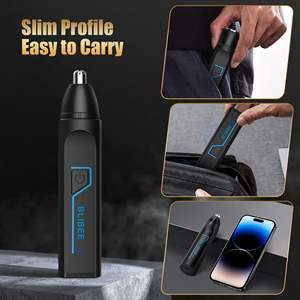 เครื่องตัดขนแบบพกพา ชาร์จผ่าน USB สำหรับมืออาชีพ ไม่เจ็บ 3-in-1 กำจัดขนคิ้ว จมูก และขนบนใบหน้า สำหรับผู้ชายและผู้หญิง - Product Image 1