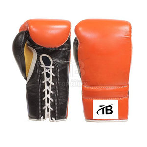 Guantes de boxeo profesionales de alta calidad, venta al por mayor, diseño de cuero con cordones, precio barato para entusiastas de las artes marciales - Product Image 3