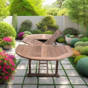 PROMO Table d'extension pliable en teck massif, design moderne, écologique, de haute qualité, durable, facile à transporter, pour jardin extérieur - Product Image 6