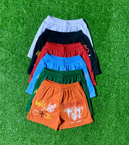 Nouveau style hommes Shorts maille coupe décontractée taille élastique 100% polyester court - Product Image 1