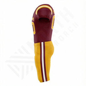 Ensemble de maillot de football américain personnalisé à col en V pour club de jeunes, en tissu polyester, imprimé par sublimation, compression, performance - Product Image 3