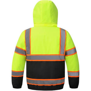 Veste de sécurité pour les travailleurs Conception personnalisée avec veste à glissière de haute qualité Poches à outils de sécurité faites par les sports vestimentaires - Product Image 4