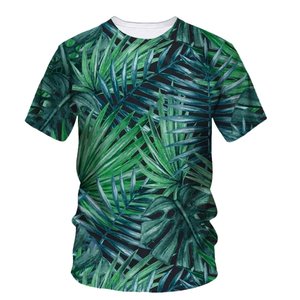 เสื้อยืดผู้ชายแฟชั่นใหม่ผ้าใยไผ่พิมพ์ลาย3D เสื้อสลิมฟิตแขนสั้นปรับแต่งโลโก้ได้ - Product Image 4