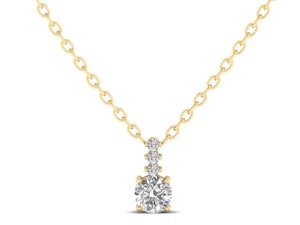 Reyes Minimalist 14K สีเหลืองทองรอบตัด0.93กะรัต Moissanite สร้อยคอสำหรับผู้หญิงหรูหราสวมใส่ทุกวันเครื่องประดับดี - Product Image 3