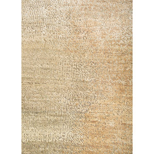 Alfombra de Lana y Seda Anudada a Mano Kavi Green, Colección Afterglow AKWS-13039, Patrón Abstracto para Decoración del Hogar - Product Image 3