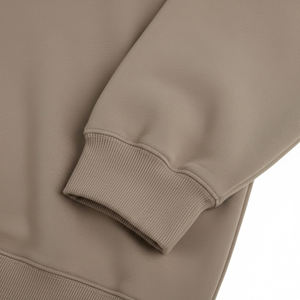 Custom Heavyweight 100% Cotton <b>Men's</b> Regular Fit Half <b>Zip</b> <b>Quarter</b> <b>Zip</b> Drop Shoulder Pullover Winter Plain <b>Fleece</b> Sweatshirt - Product Image 4