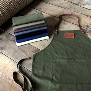 Delantal de estilista-Delantal de salón para peluquería-2 bolsillos y lazos largos - Product Image 6