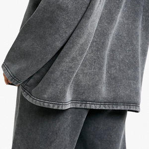 Women's Acid Wash Sweatshirt Jogger Tracksuit Comfortable Heavyweight Fashion Sweatsuit with Hooded Collar Printed Technics - Product Image 6