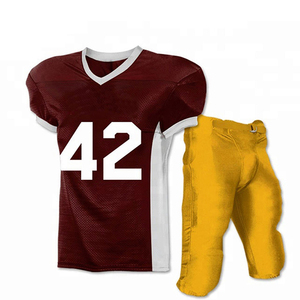 Uniforme de football américain personnalisé pour jeunes dernière vente en gros de sergé avec noms et numéros d'équipe - Product Image 5