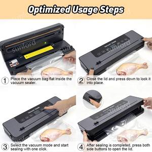 เครื่องซีลสูญญากาศอาหารไฟฟ้าคุณภาพสูง หน้าจอสัมผัสอัตโนมัติ ปั๊มทรงพลัง สำหรับใช้ในครัวเรือน - Product Image 4