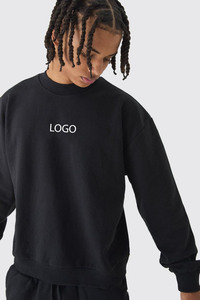 Sudadera corta de gran tamaño para hombre, sudadera gruesa de algodón 100%, ropa de gimnasio Vintage, sudaderas con capucha para invierno, técnica teñida lisa - Product Image 3