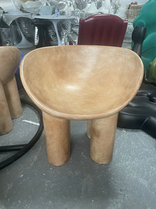 Silla de Comedor Moderna de Mediados de Siglo, Estilo Roly Poly, Tapicería de Terciopelo Plástico, Súper Cómoda, Muebles de Interior Refrescantes para Uso en Hoteles y Centros Comerciales - Product Image 4