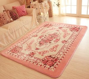 Tapis rectangulaire en laine pour salon avec motif floral, à franges, lavable, en soie, pour chambre à coucher, prière, usage extérieur - Product Image 3