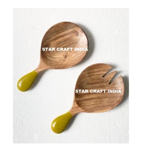 เซิร์ฟสลัดไม้มะม่วงพร้อมที่จับหลากสีช้อนเสิร์ฟสลัดไม้ - Product Image 6