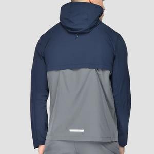 Survêtement coupe-vent élégant pour hommes Ensemble de jogging deux pièces coupe ajustée Vêtements de sport légers et imperméables pour l'entraînement en salle de sport - Product Image 4