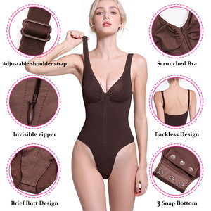 Mono enterizo sin costuras con cuello de corazón de durazno, cómodo y transpirable, para mujer, venta al por mayor, éxito en TikTok - Product Image 3