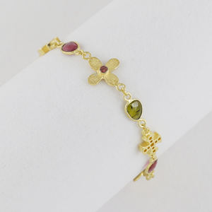 New Arrival 925 Sterling Silver Gold Plated <b>Tourmaline</b> <b>Bracelet</b> For Women Anniversary Gift - Product Image 2